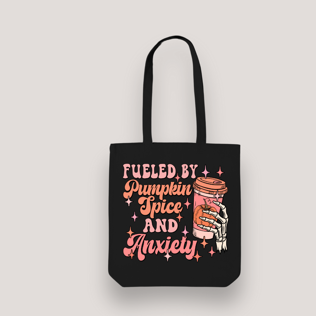 PUMPKIN SPICE & ANXIETY TOTE BAG