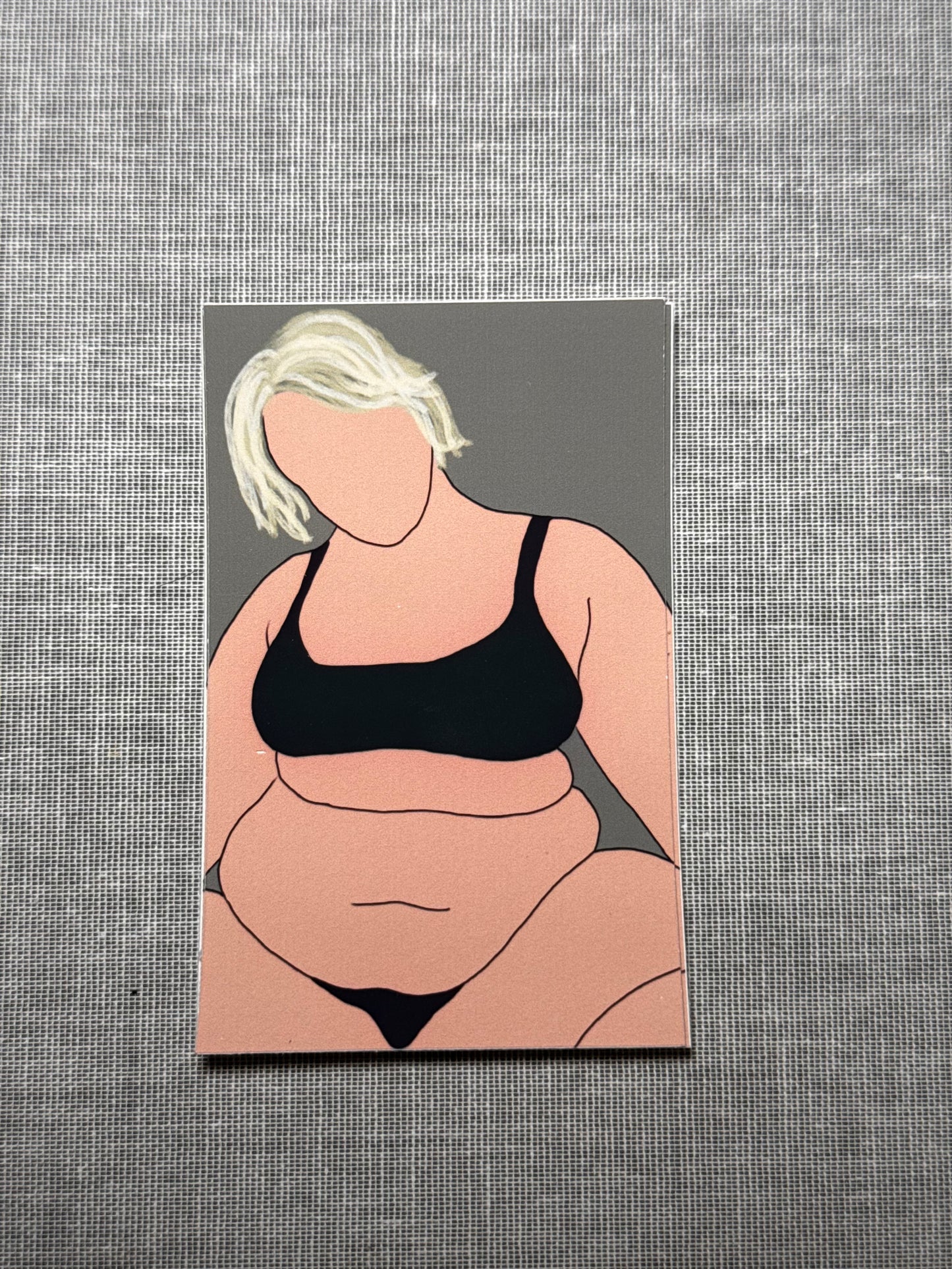 Big Belly White Girl Sticker