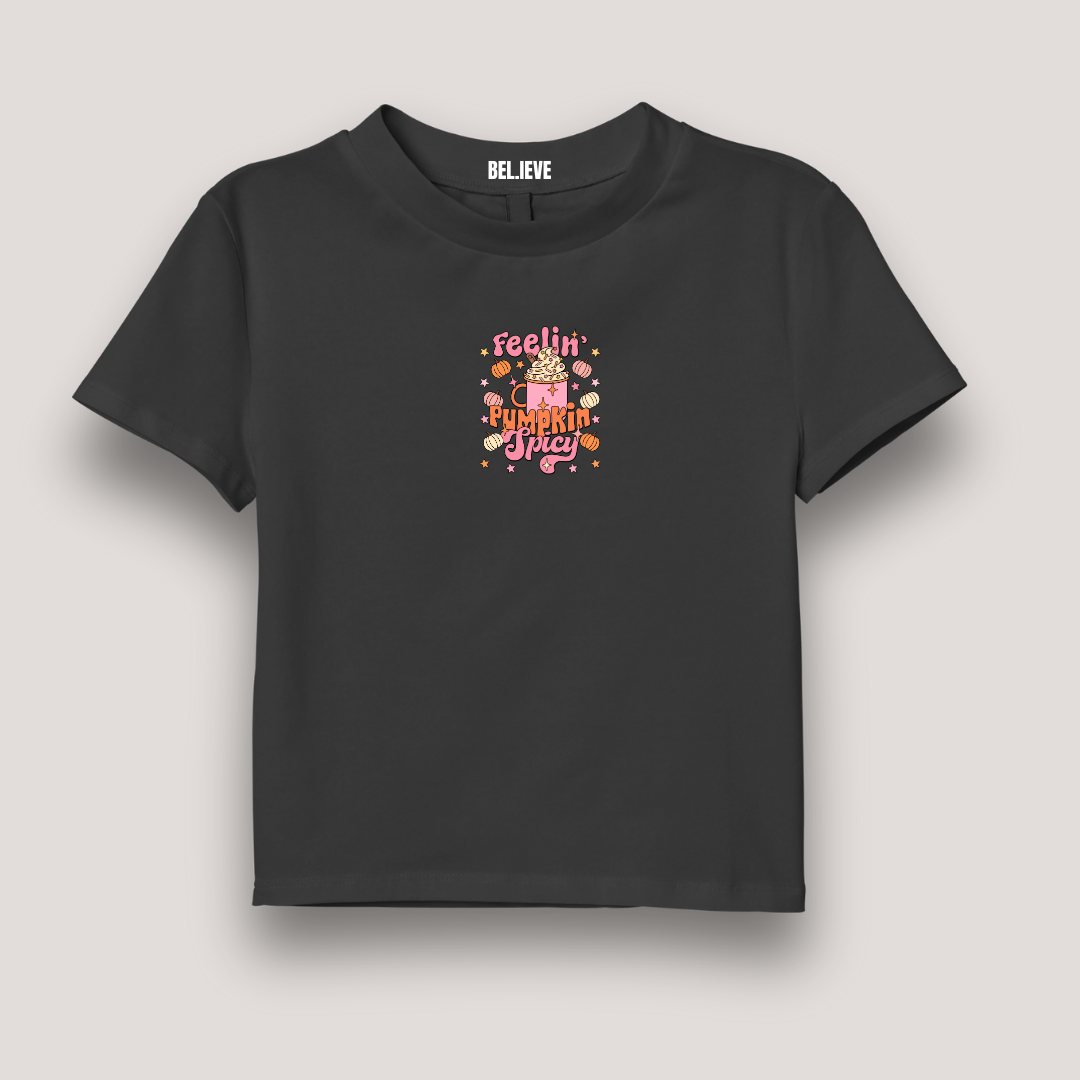 CROP SHIRT FEELING PUMPKIN SPICY