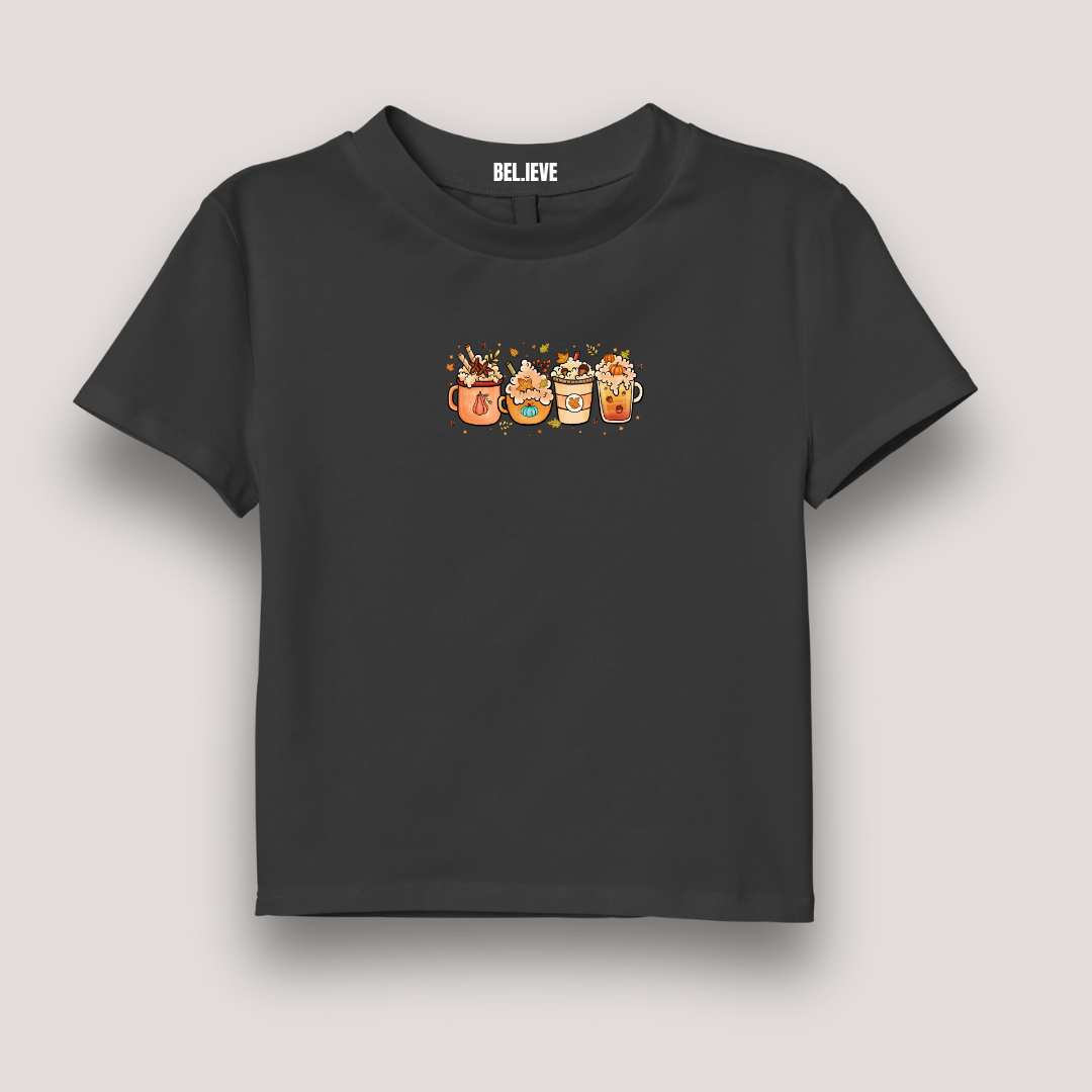 CROP SHIRT PUMPKIN SPICE LATTES