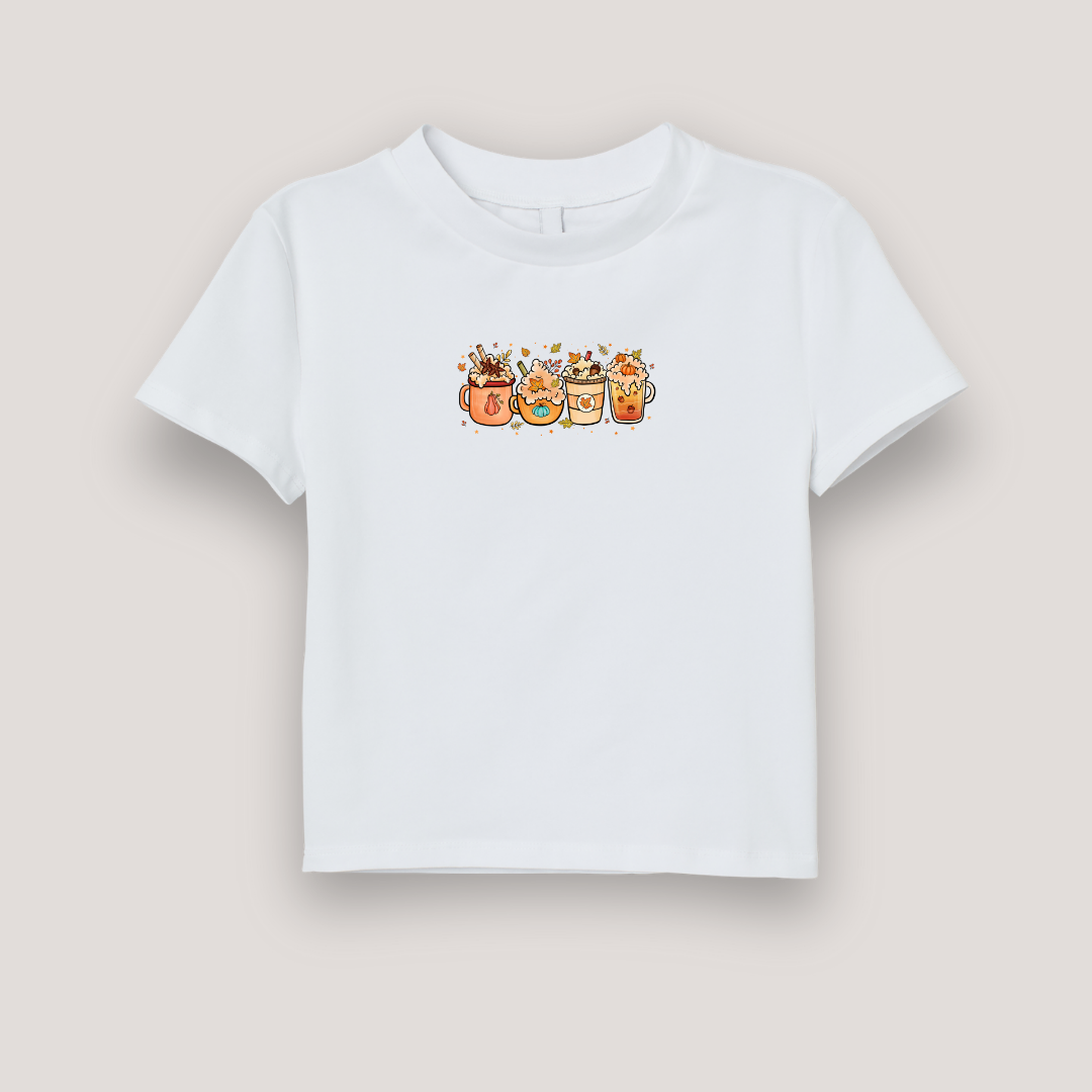 CROP SHIRT PUMPKIN SPICE LATTES