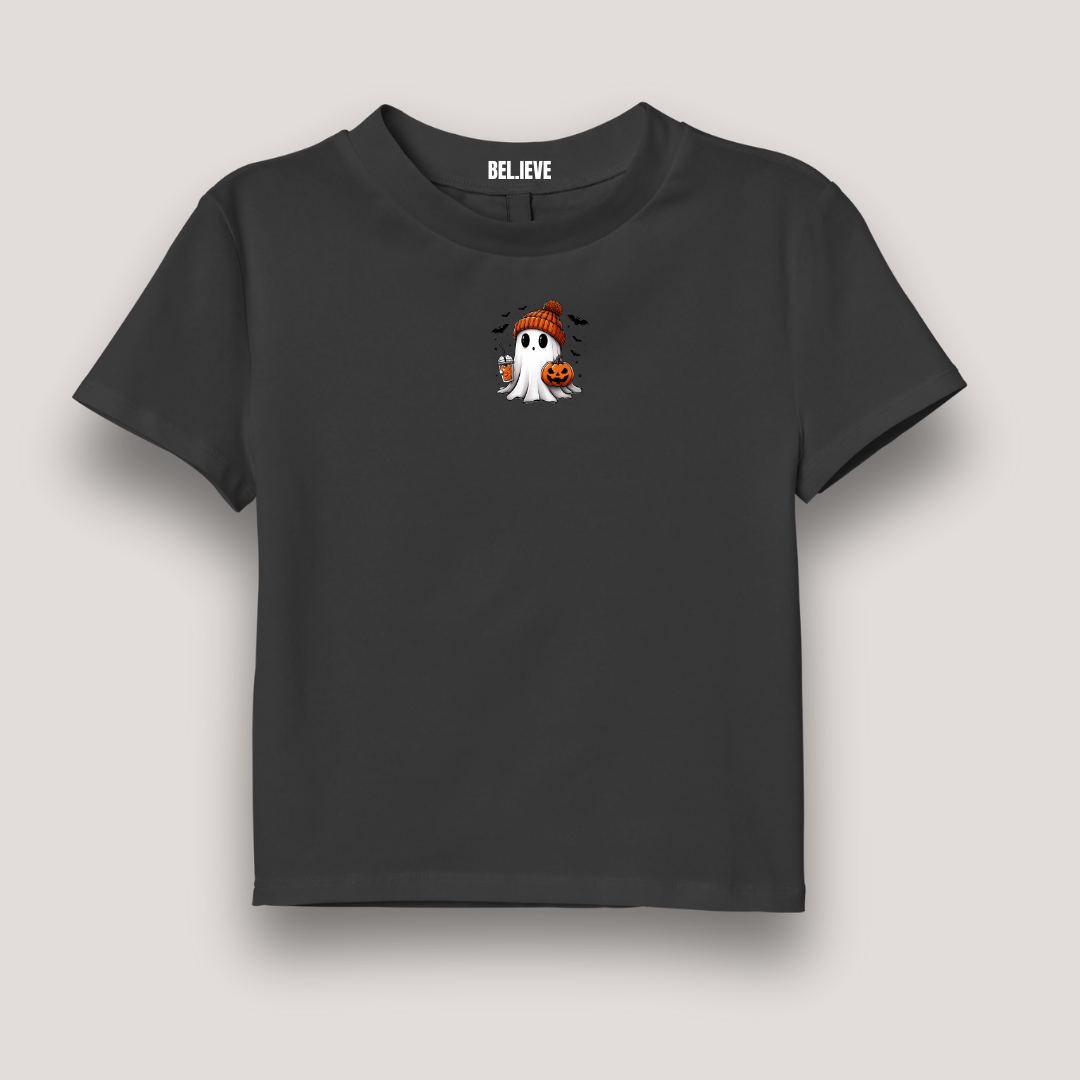 CROP SHIRT PUMPKIN GHOST