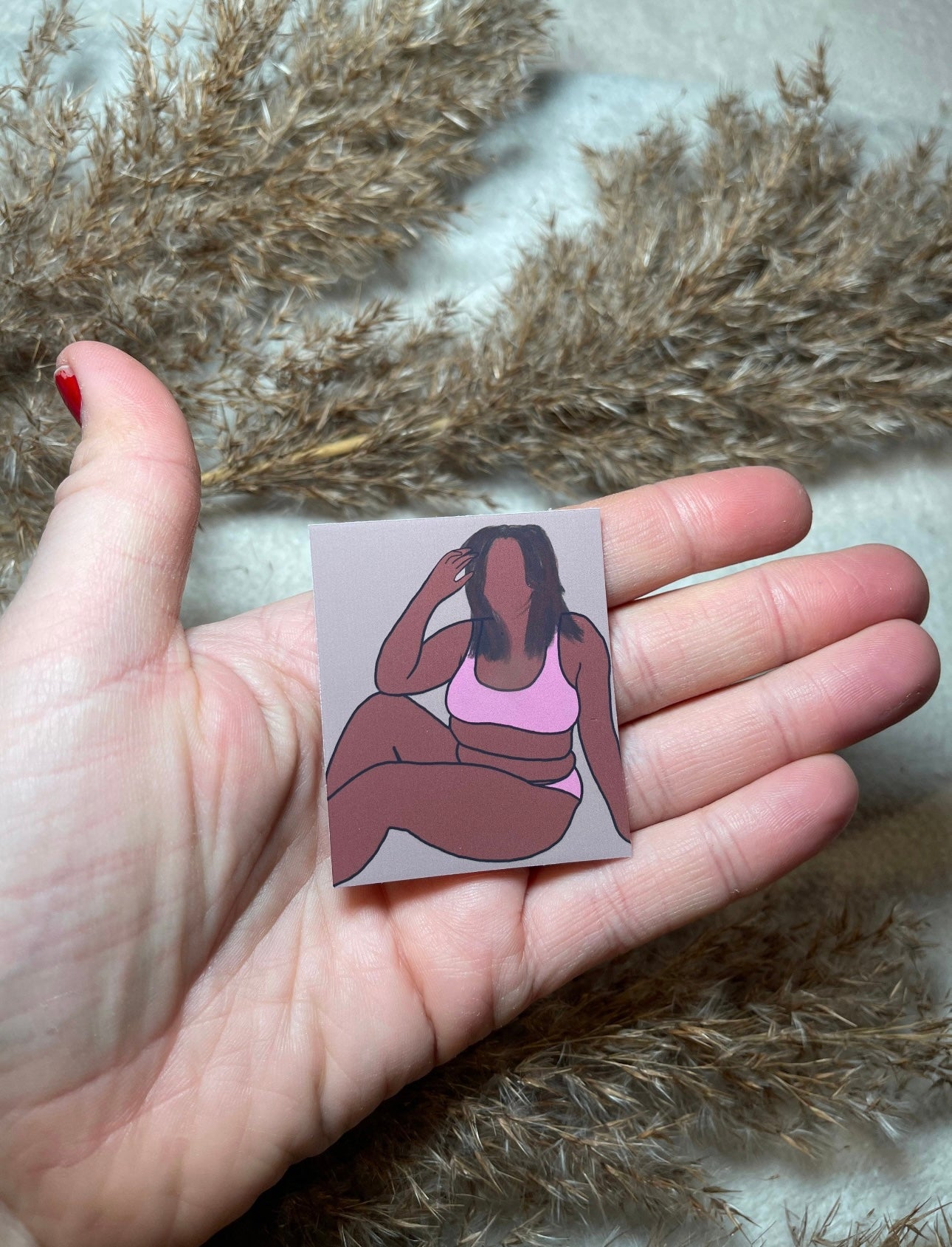 Black Thick Girl Sticker