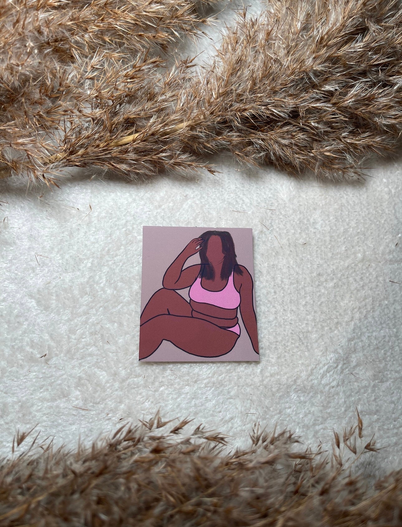 Black Thick Girl Sticker