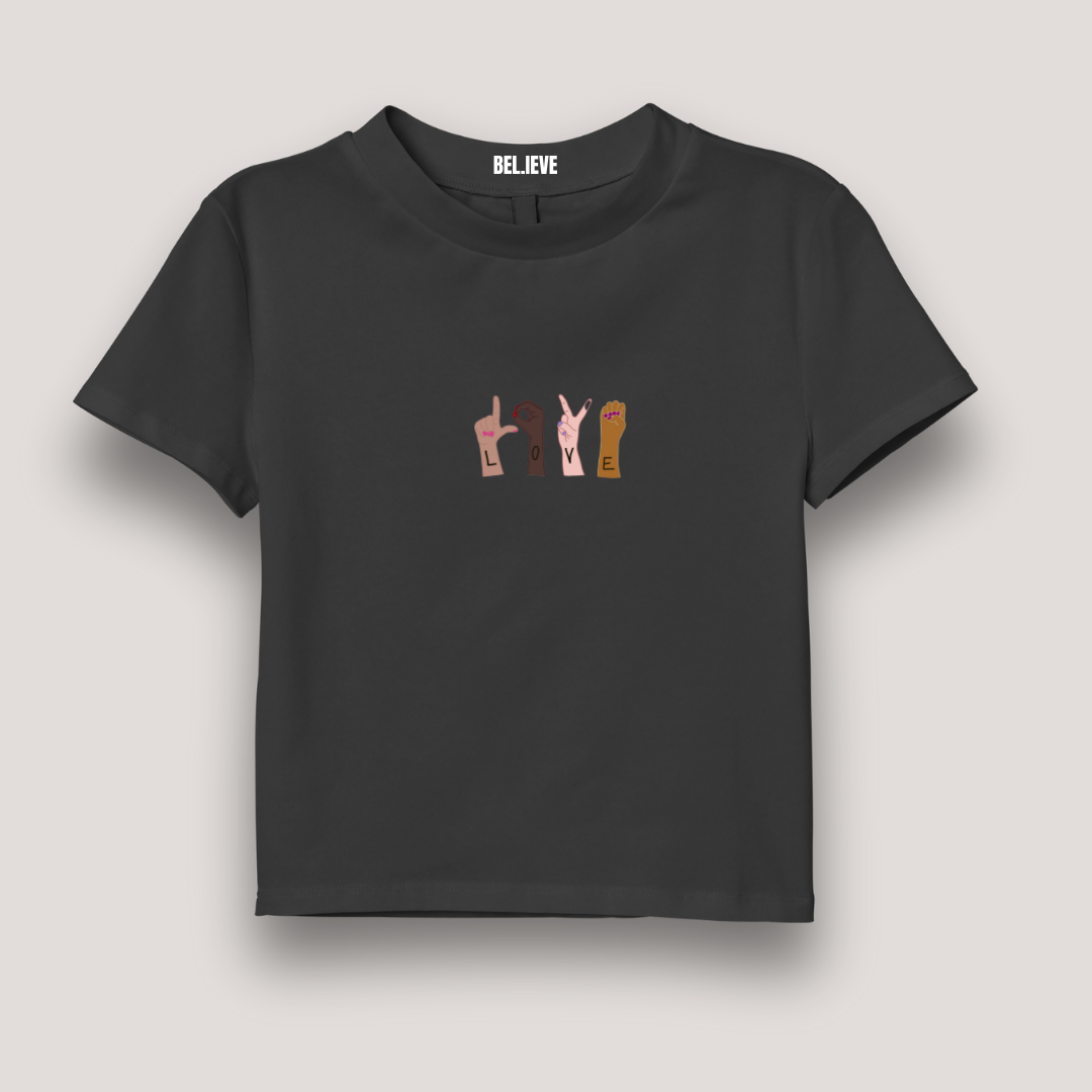CROP SHIRT L.O.V.E