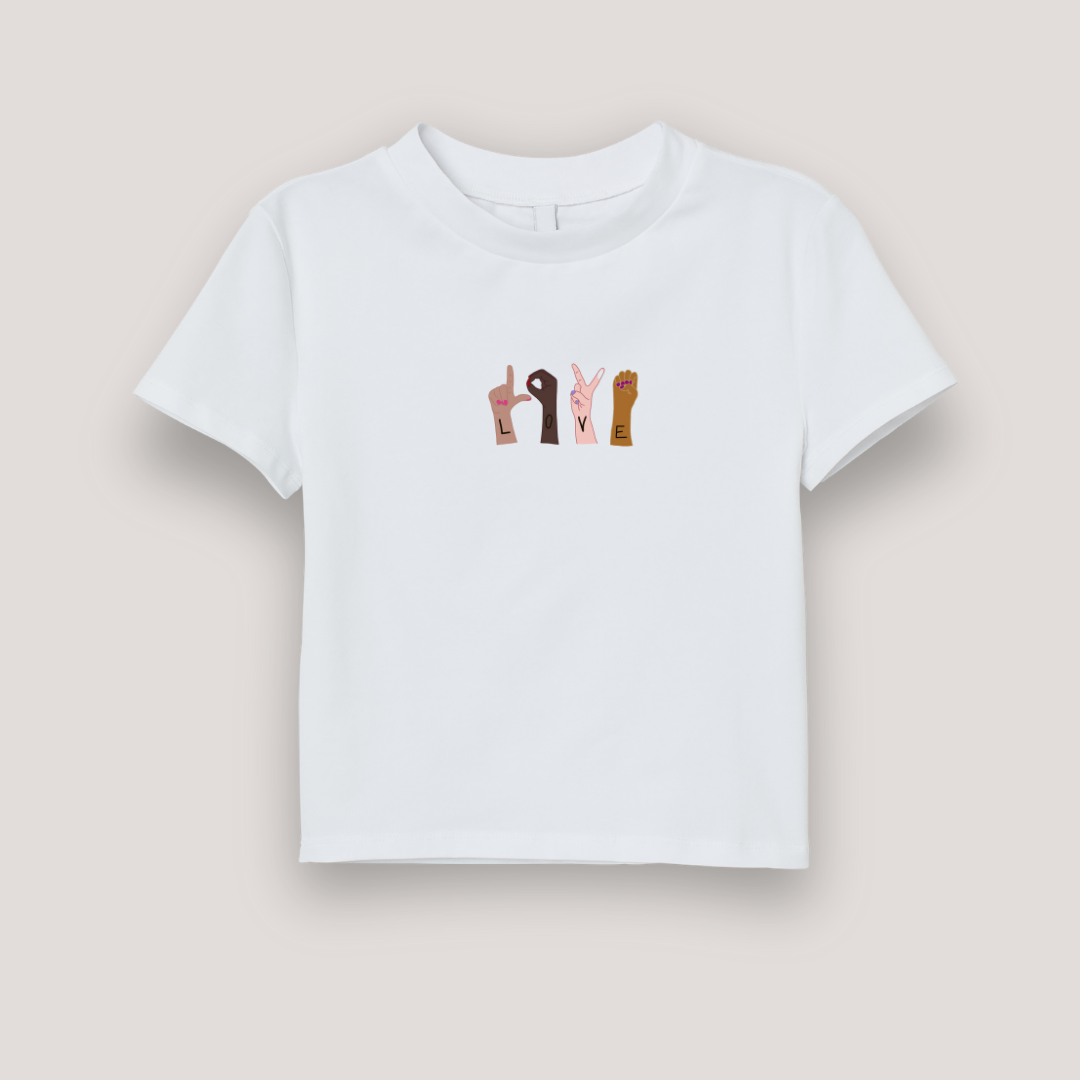 CROP SHIRT L.O.V.E