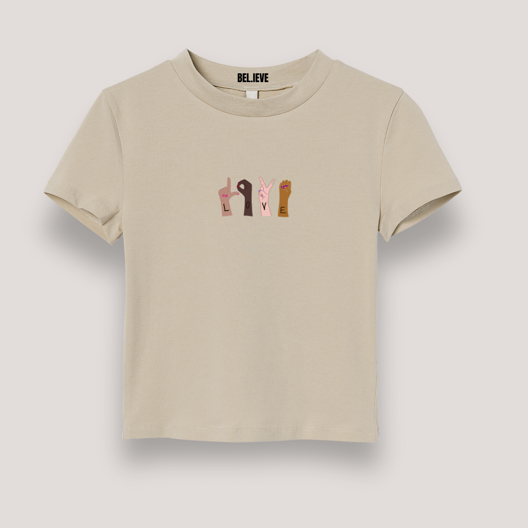 CROP SHIRT L.O.V.E
