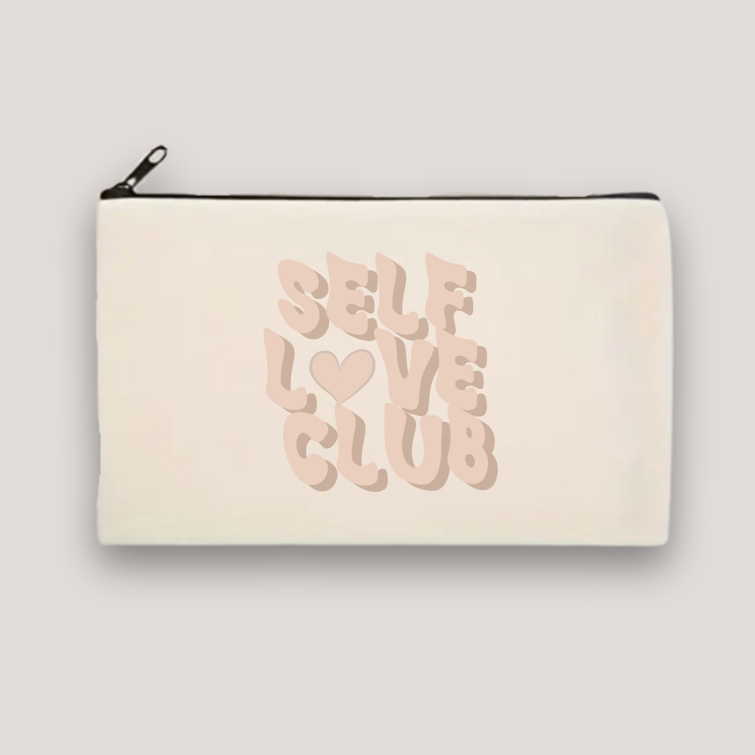 CANVAS COSMETIC BAG "SELF LOVE CLUB"