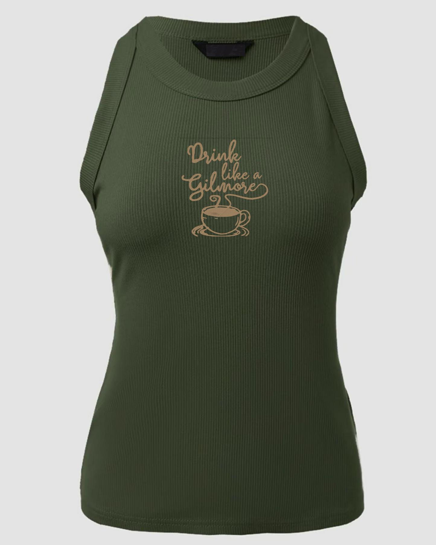 Drink like a Gilmore Ribbed Tank Top