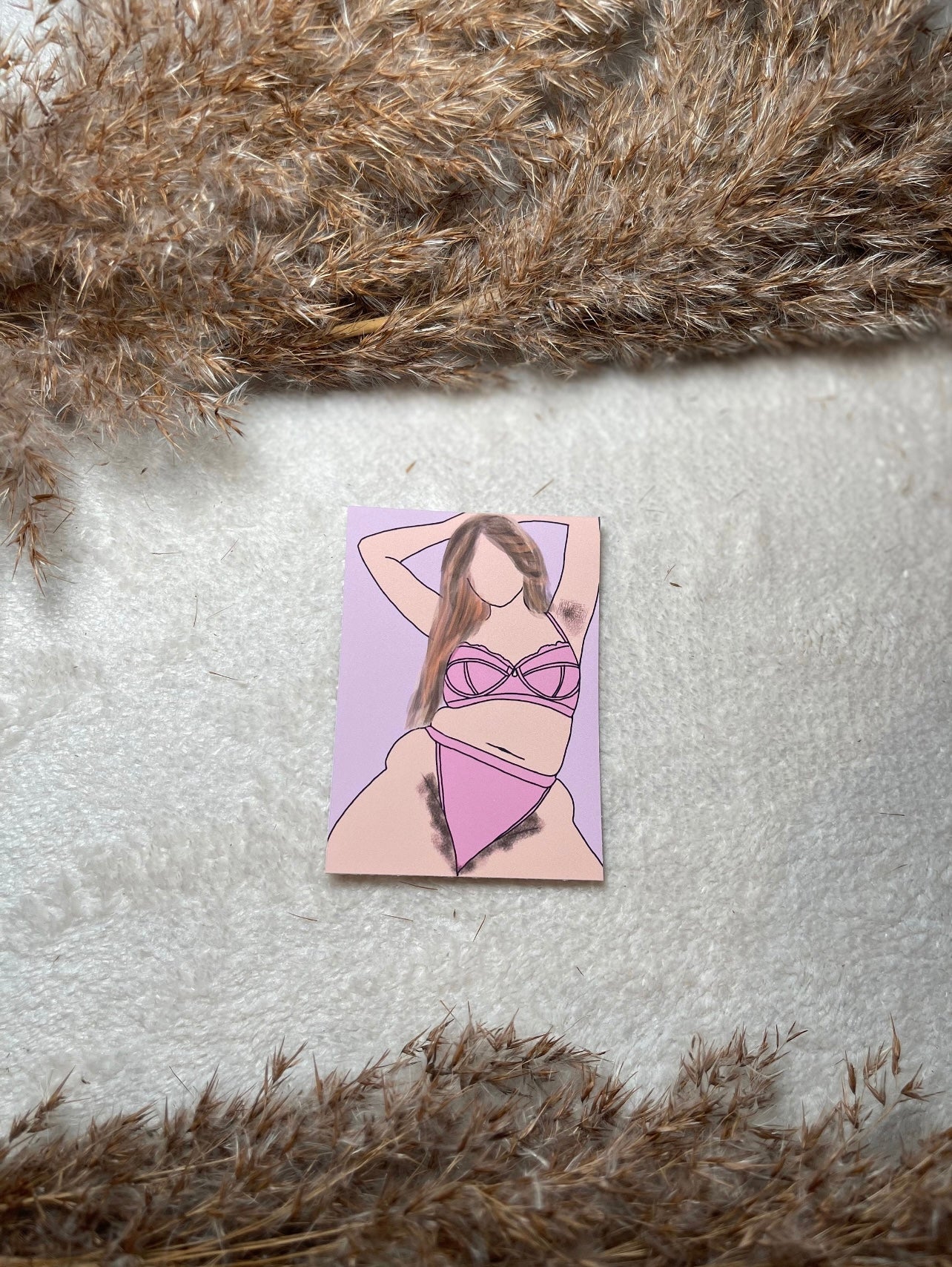 Hairy White Girl Sticker