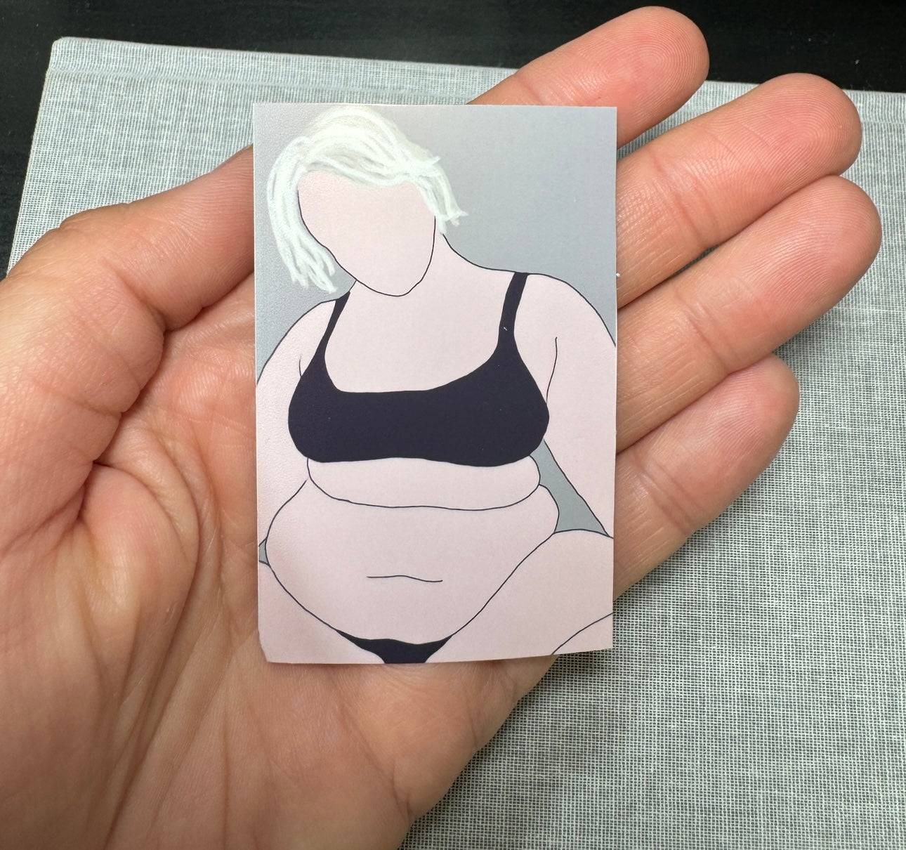 Big Belly White Girl Sticker
