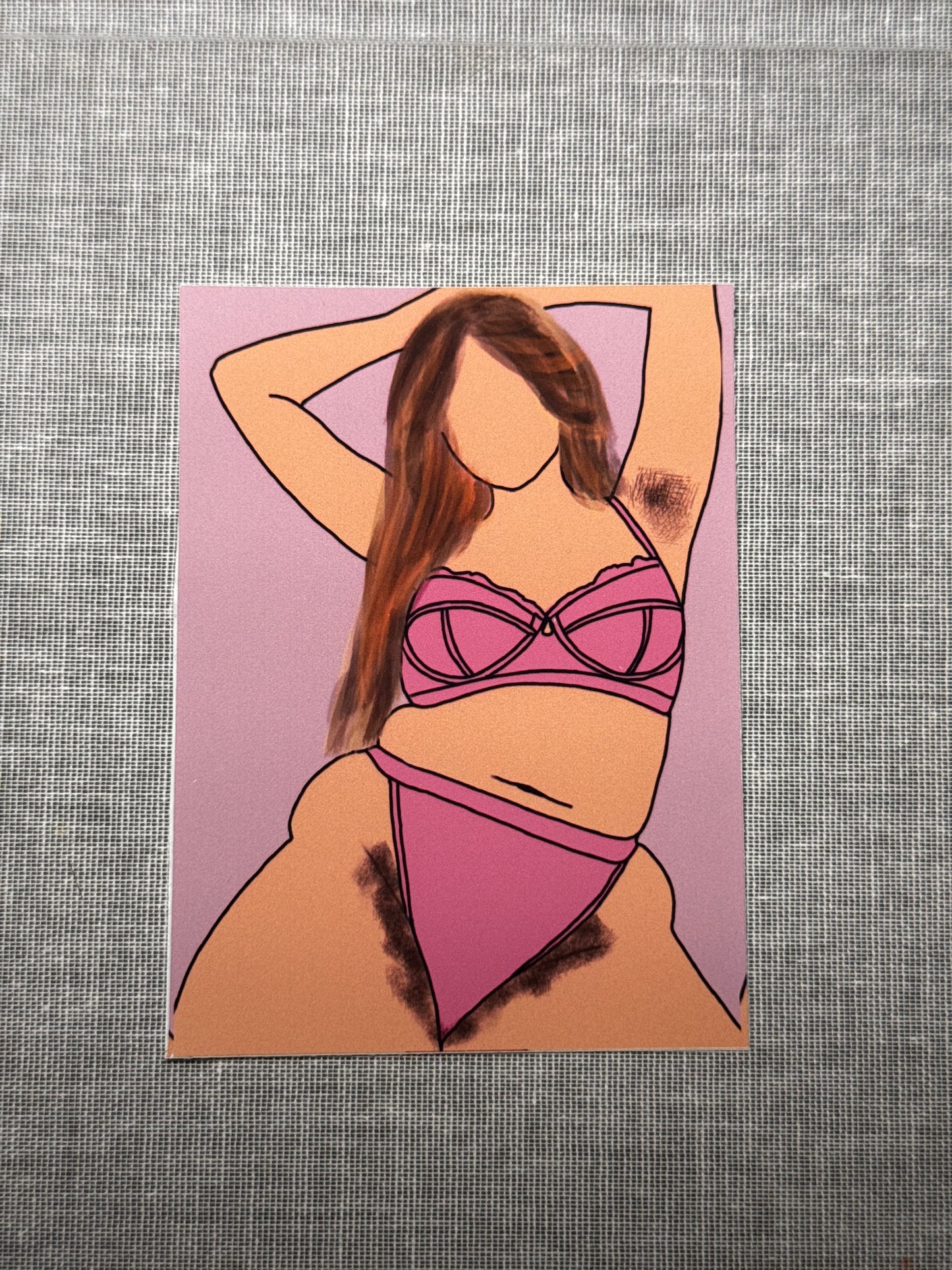 Hairy White Girl Sticker
