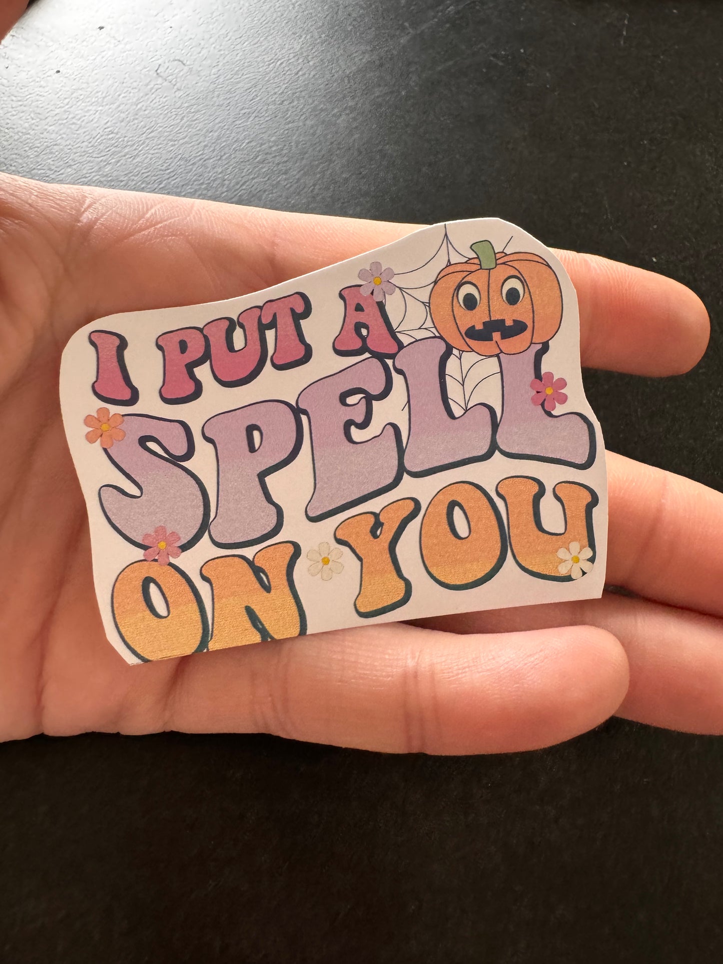 I PUT A SPELL ON YOU HALLOWEEN STICKER