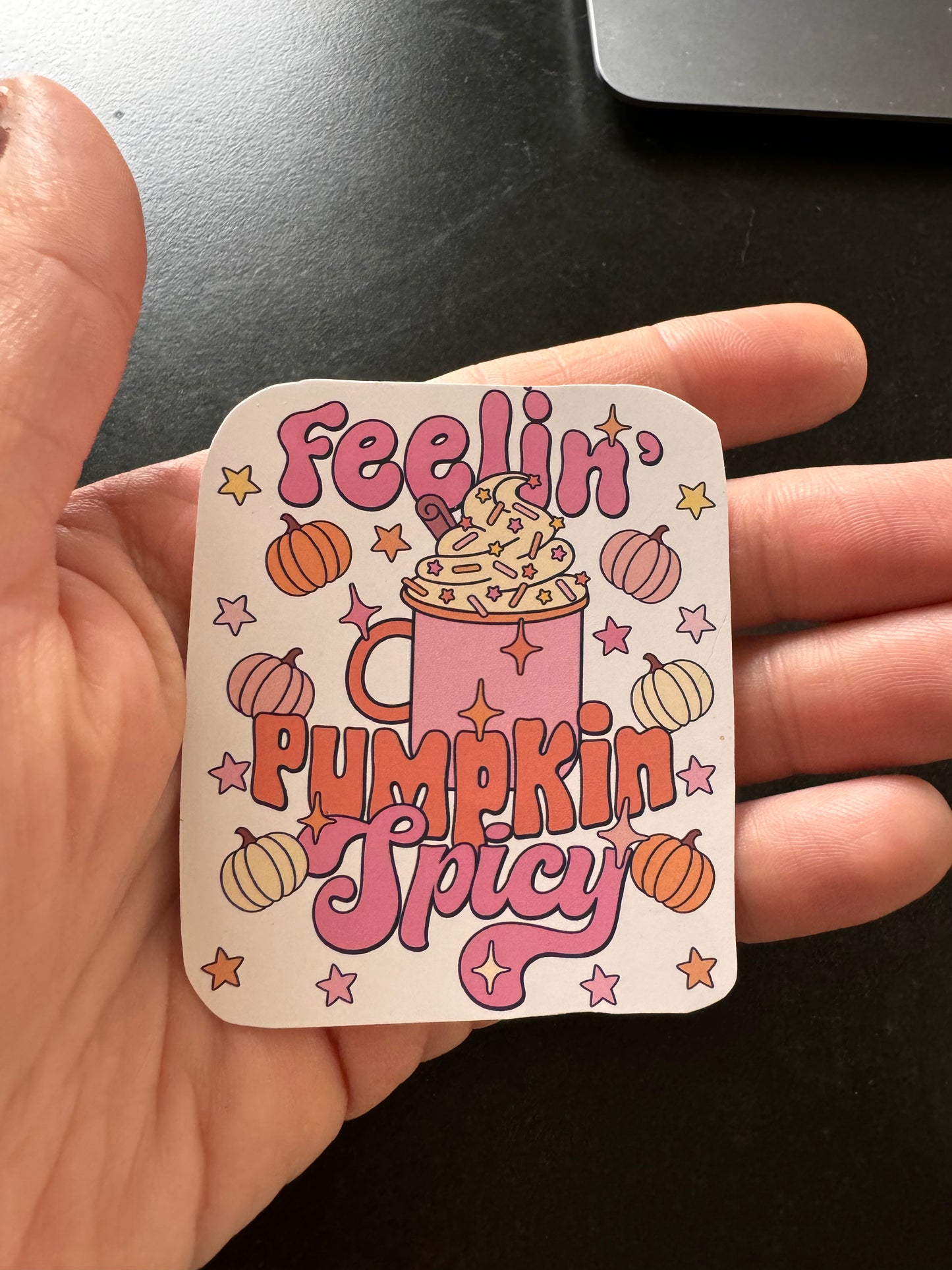 FEELIN PUMPKIN SPICY HALLOWEEN STICKER