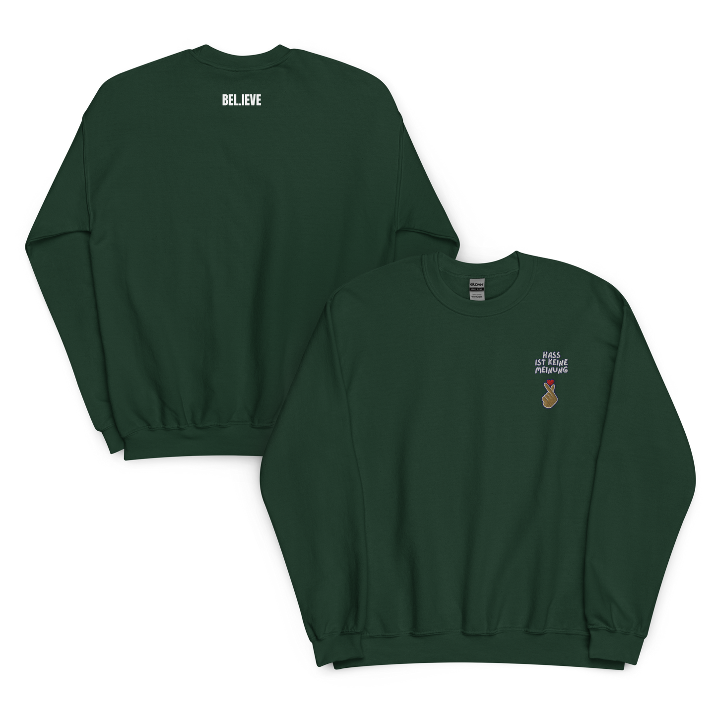 Hass ist keine Meinung Unisex Sweatshirt