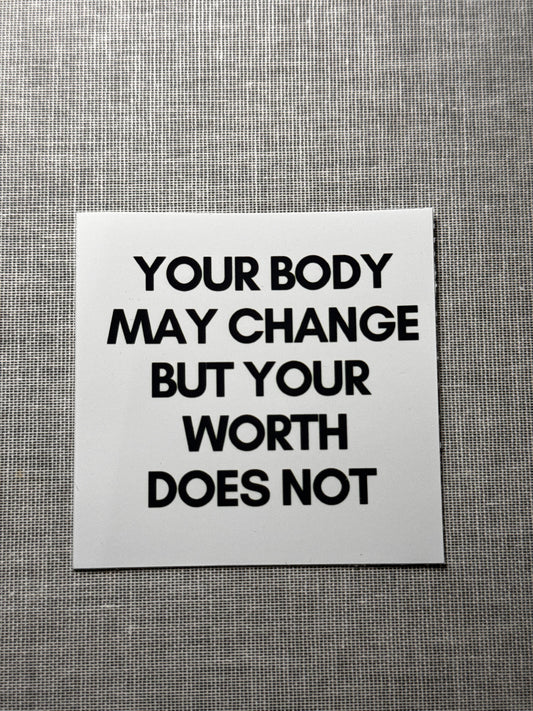 Your Body May Change Sticker