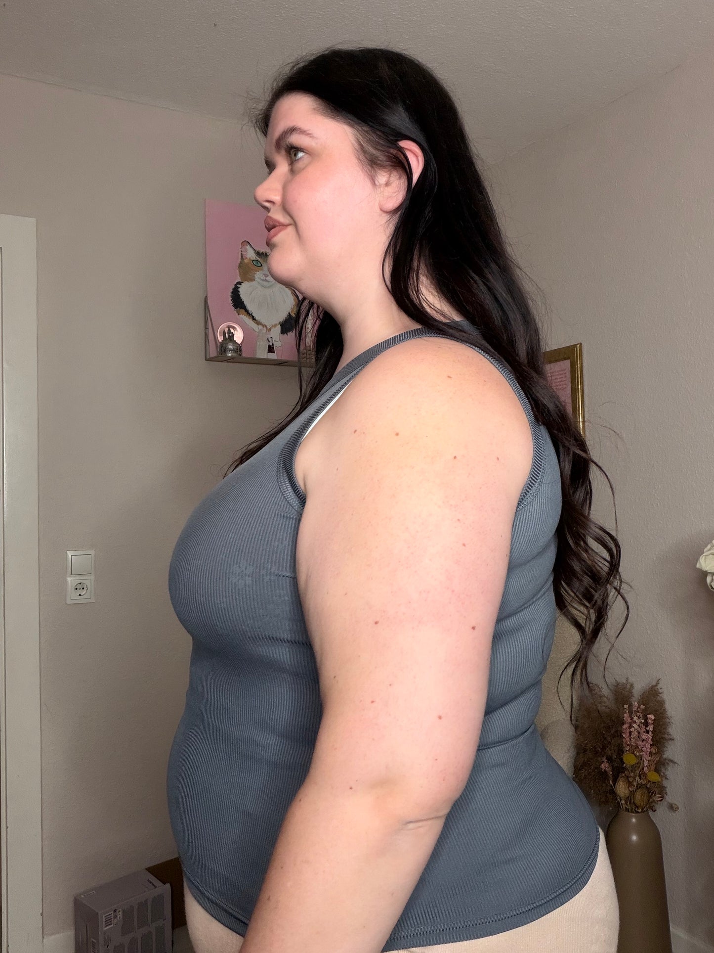 Links-grün versifft Tank Top