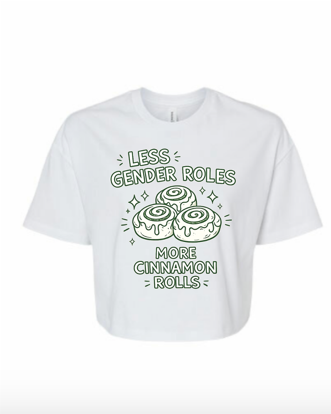 Less gender roles crop shirt