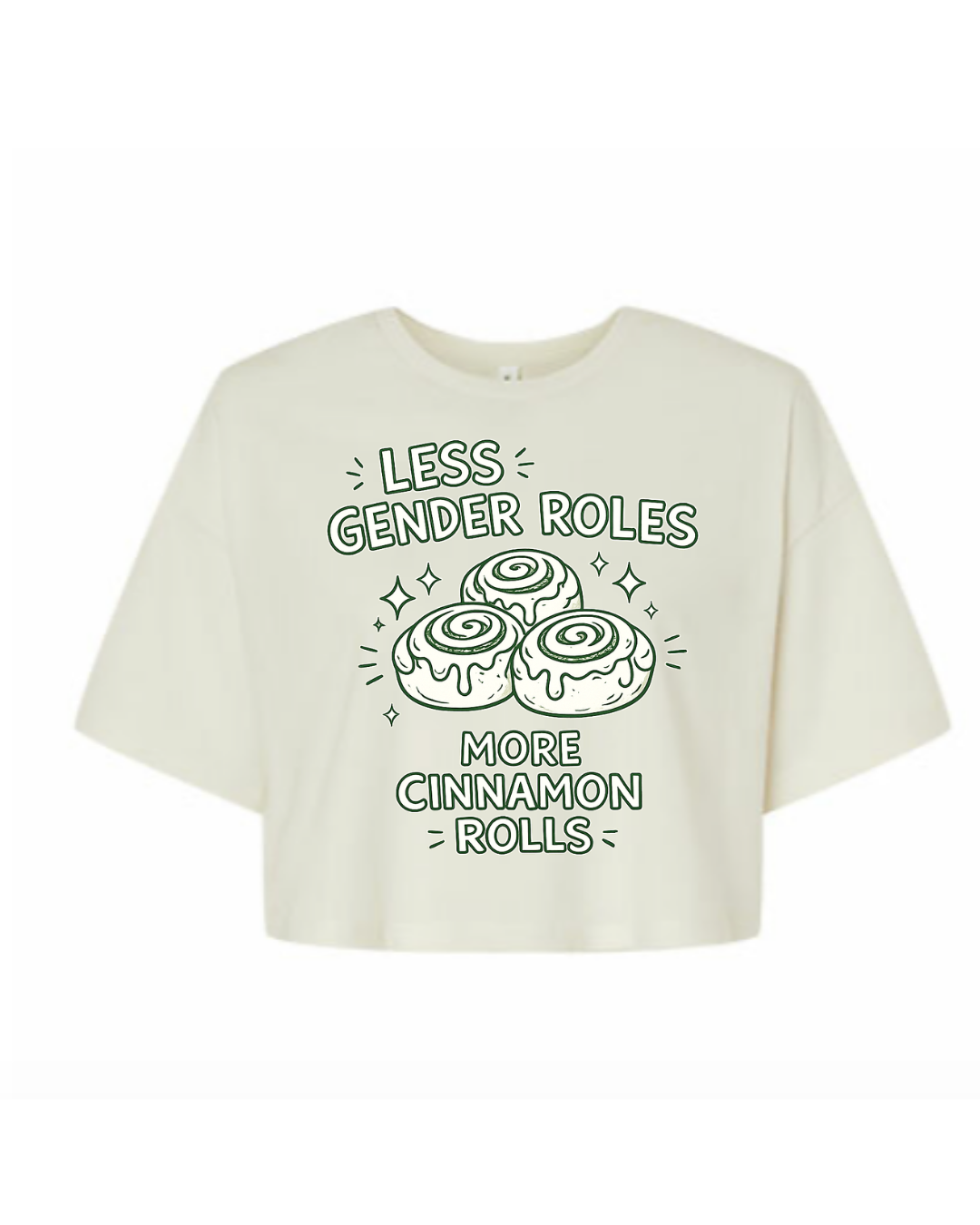 Less gender roles crop shirt