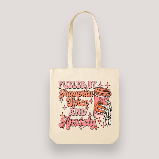 PUMPKIN SPICE & ANXIETY TOTE BAG