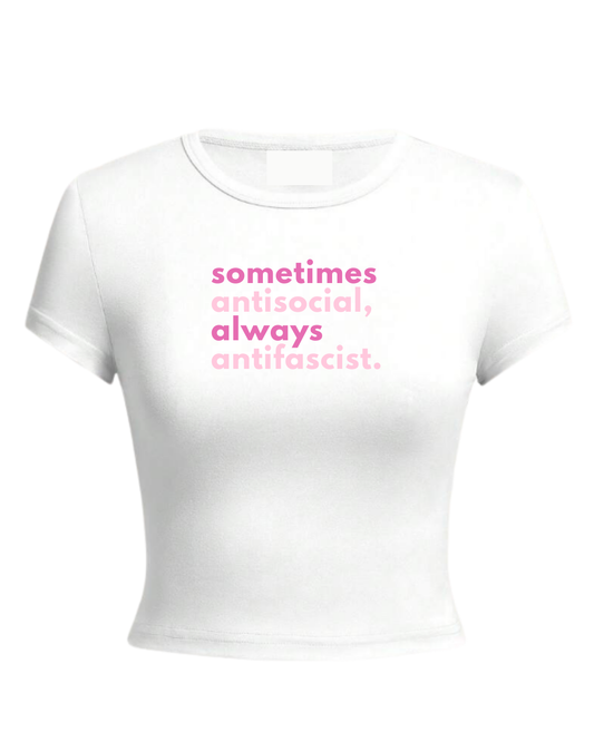 sometimes antisocial Crop Shirt