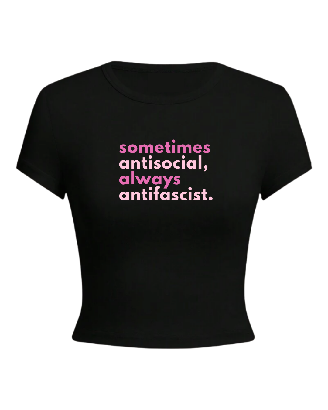 sometimes antisocial Crop Shirt