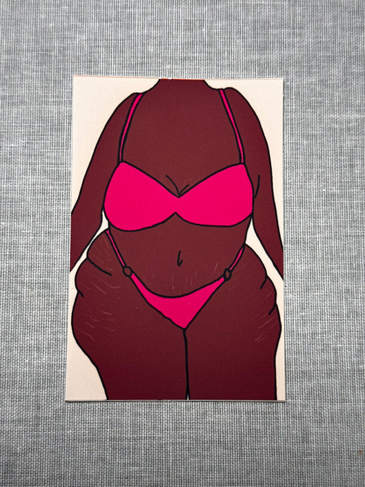 Curvy Black Goddess Sticker