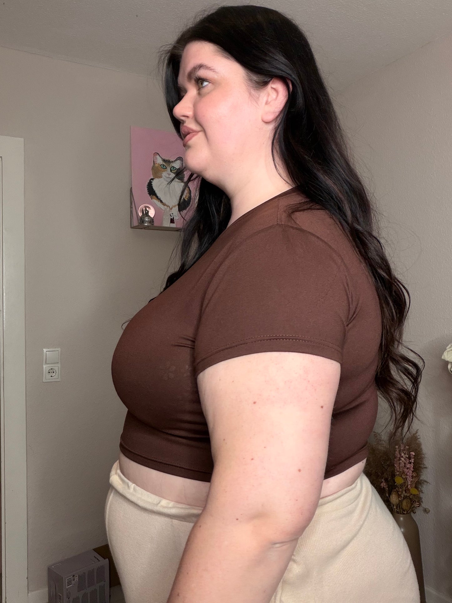 Hot girls drink oat milk crop shirts