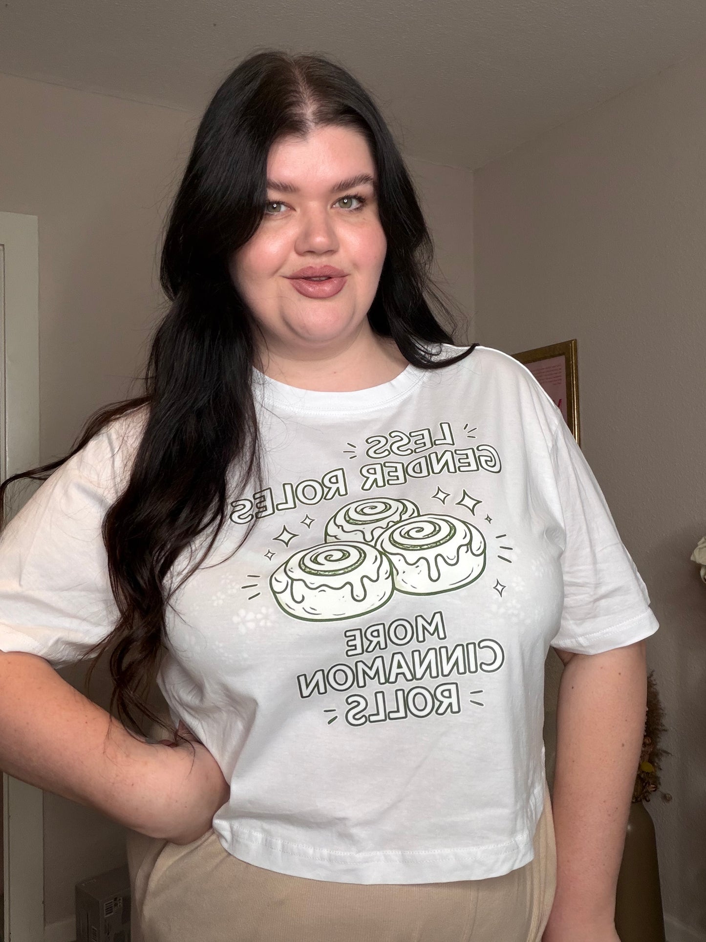 Less gender roles crop shirt