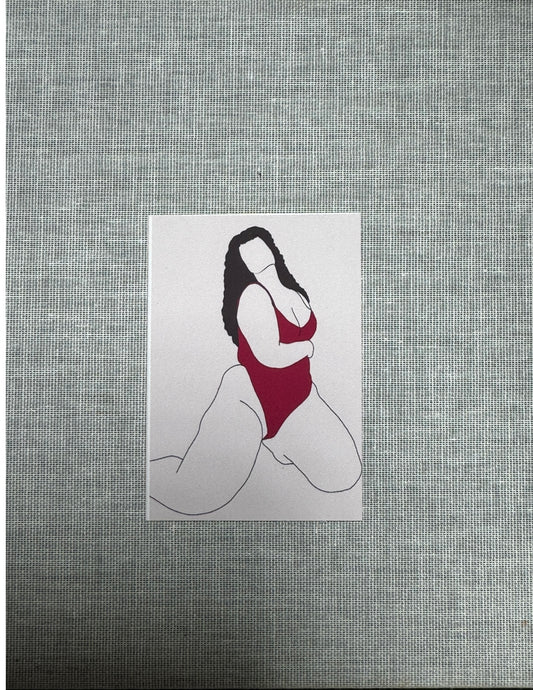 Curvy Dark Hair Babe