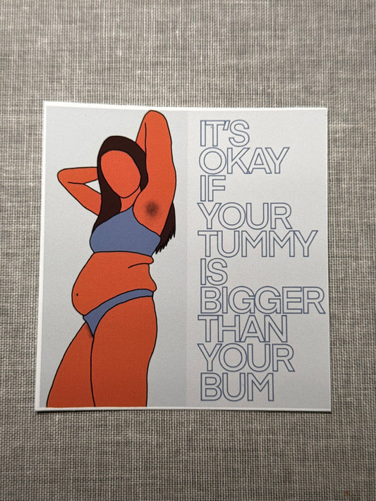 Flat Bum Queen Sticker