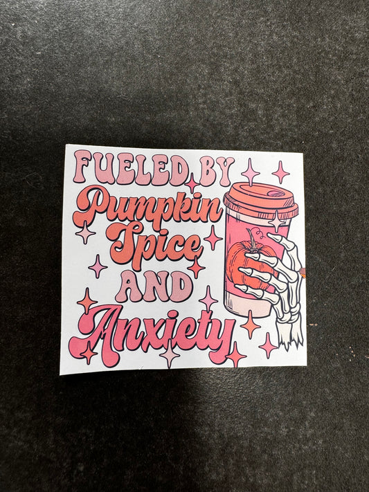 PUMPKIN SPICE & ANXIETY HALLOWEEN STICKER