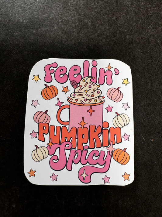 FEELIN PUMPKIN SPICY HALLOWEEN STICKER