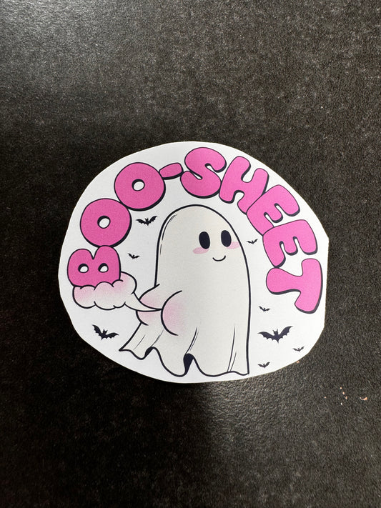 BOO-SHEET HALLOWEEN STICKER