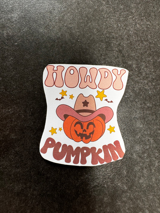 HOWDY PUMPKIN HALLOWEEN STICKER