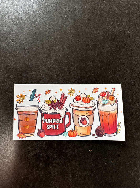 PUMPKIN SPICE LATTES HALLOWEEN STICKER
