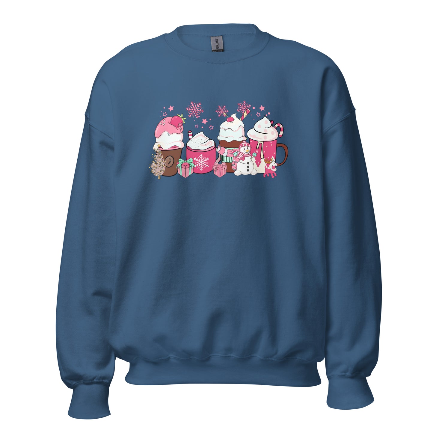 Pink Christmas Drinks Unisex Sweatshirt