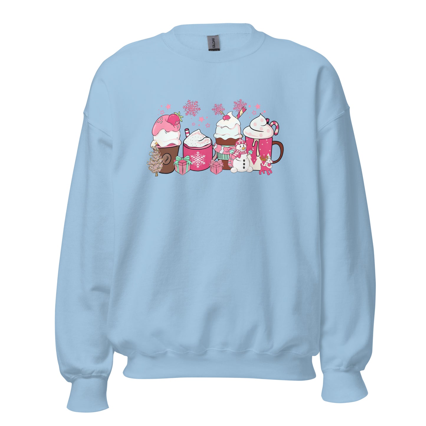 Pink Christmas Drinks Unisex Sweatshirt