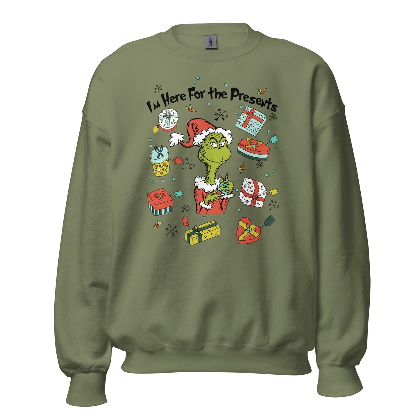 I'm here for the presents Unisex Sweatshirt